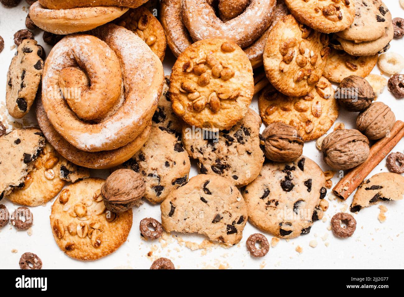 Sfondo culinario della pasticceria Foto Stock