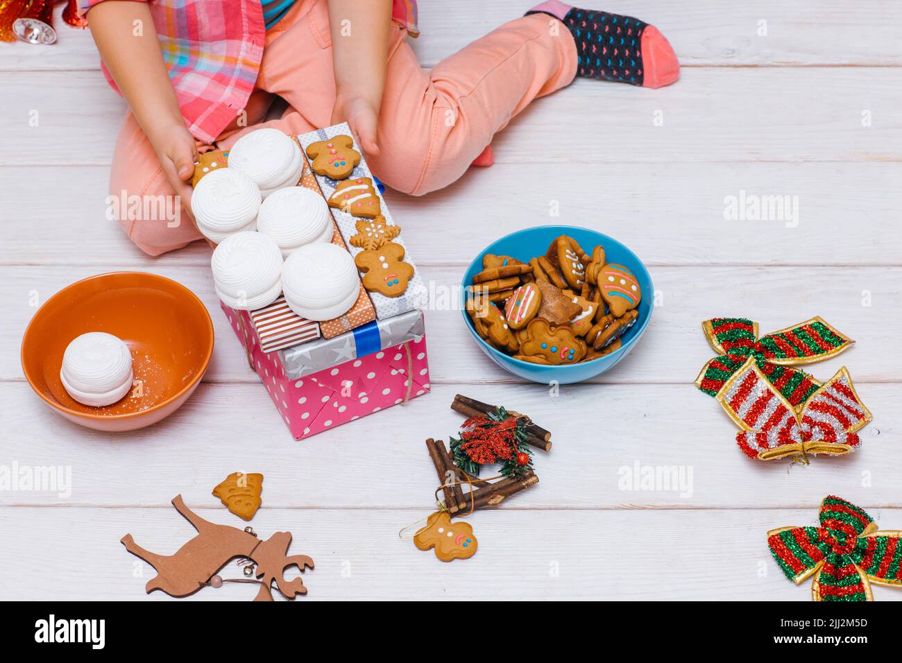 Pronto per Natale. Cibo festivo Foto Stock