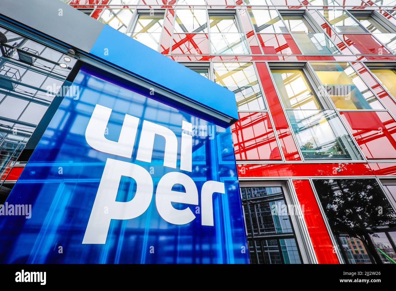 Duesseldorf, Renania settentrionale-Vestfalia, Germania - sede centrale della Uniper se. Uniper si riferisce agli aiuti di Stato. L'importatore di gas Uniper ha fatto domanda al GO federale Foto Stock