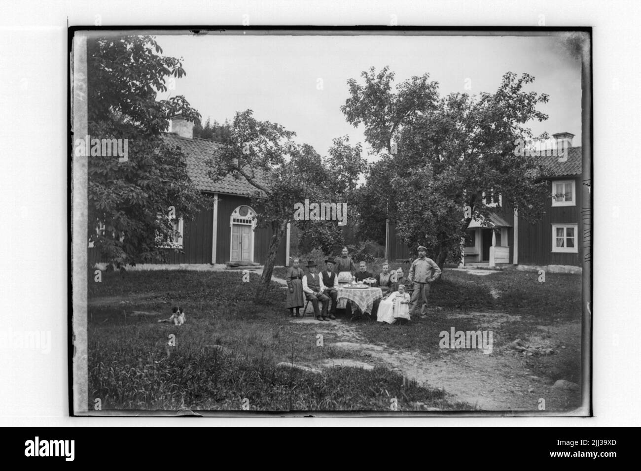 Edificio, 9 persone. Cottage singolo e due piani coppia cottage.Johan Larsson Foto Stock