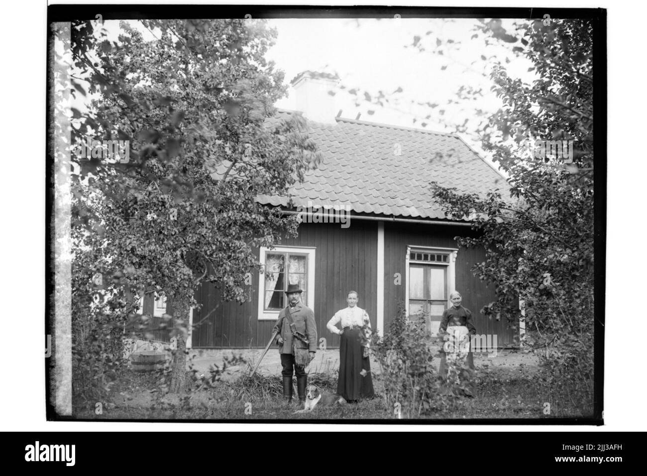 Edificio, cottage di coppia. 3 persone. Gustafsson. Foto Stock
