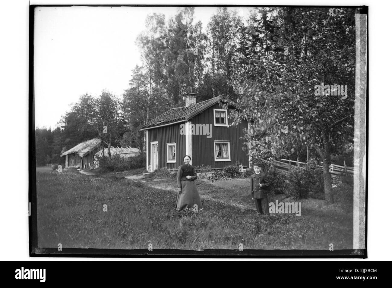 Edificio residenziale, 2 persone. Karin Blomkvist Foto Stock