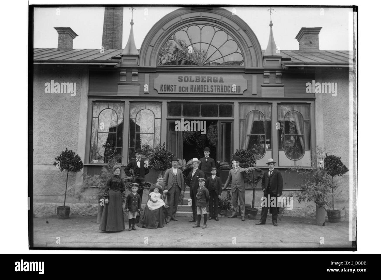 Solberga arte e giardino commerciale. Edificio.12 persone. Foto Stock