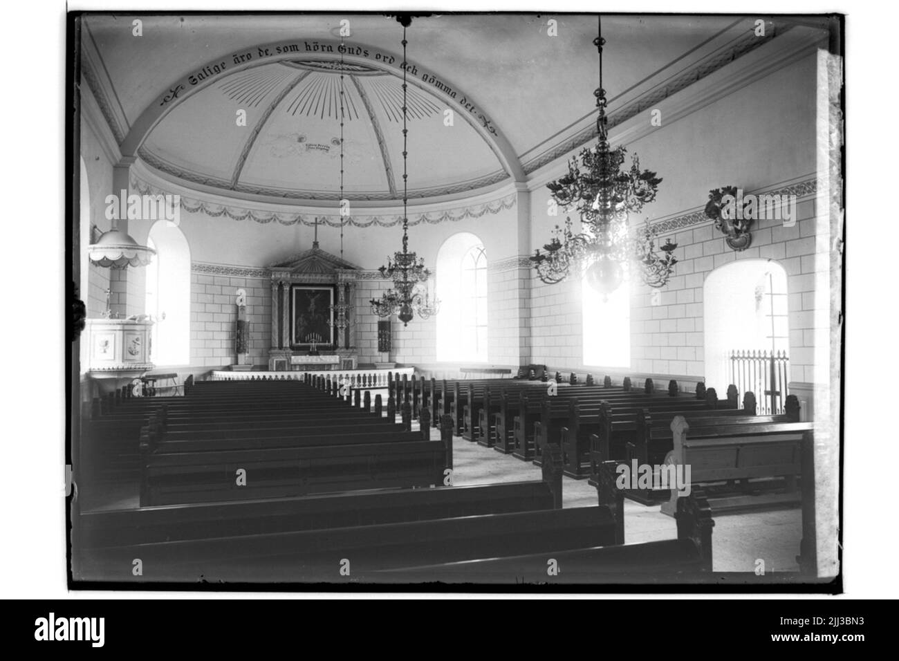 Stora Mellösa chiesa, interno. SM-204 Foto Stock