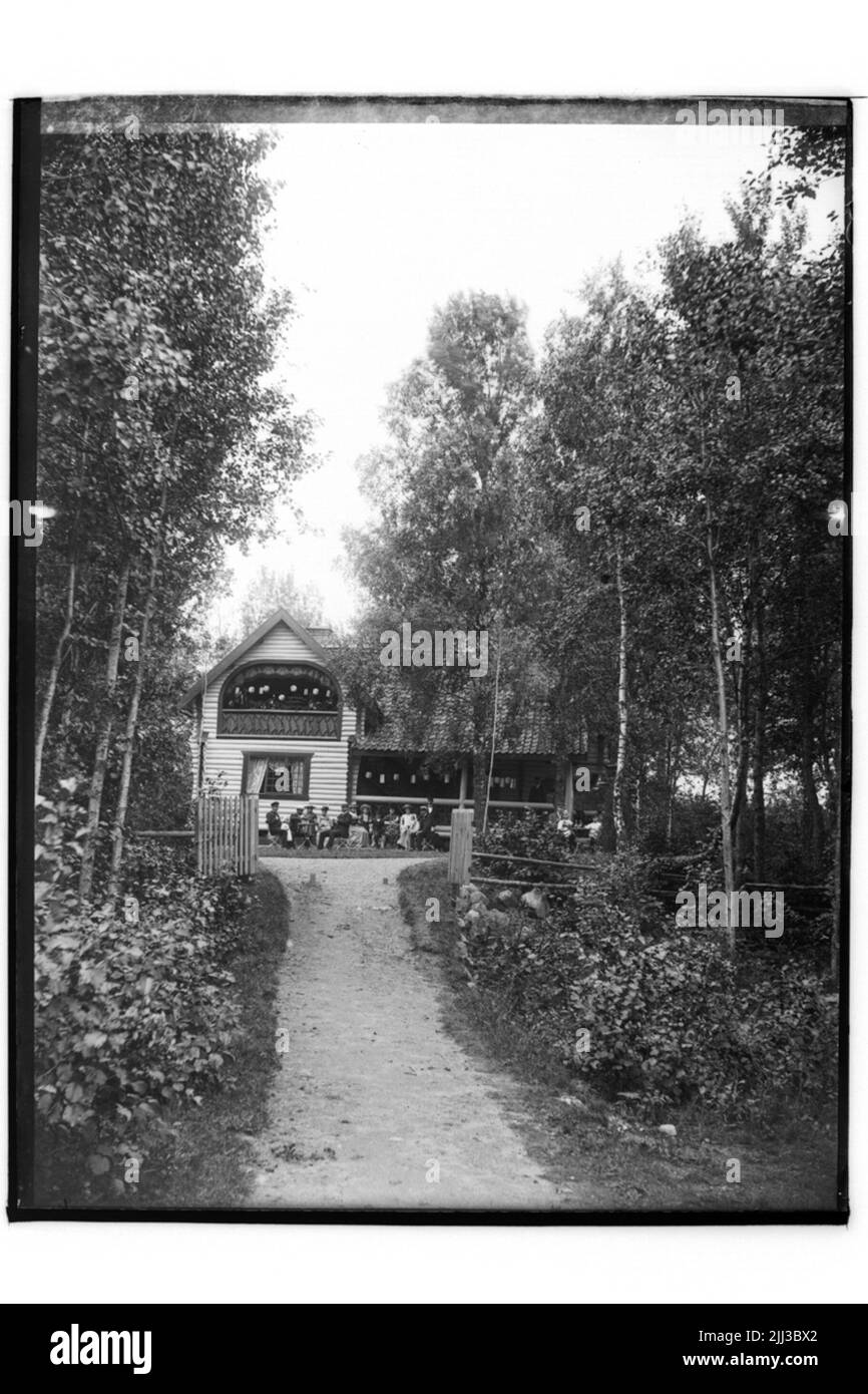 Ristorante estivo in stile nazionale romantico.Anton Lindgren Foto Stock