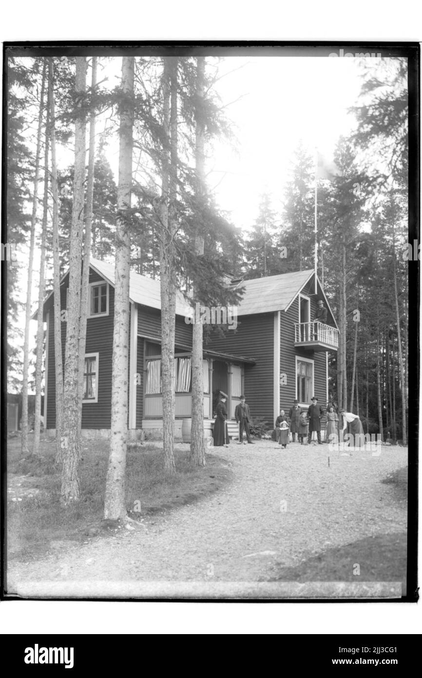 Villa a due piani, 9 persone. Builder Alf Lindström Foto Stock