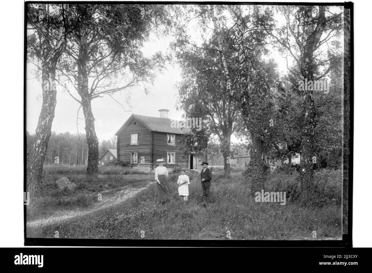 Cottage singolo a due piani, famiglia 3 people.Johan Olsson Foto Stock
