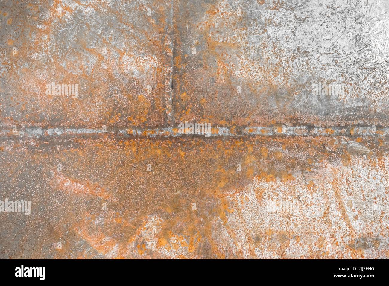 Processo saldatura lavoro scorie industria acciaio vecchio arrugginito lavorazione tessuto fondo. Foto Stock