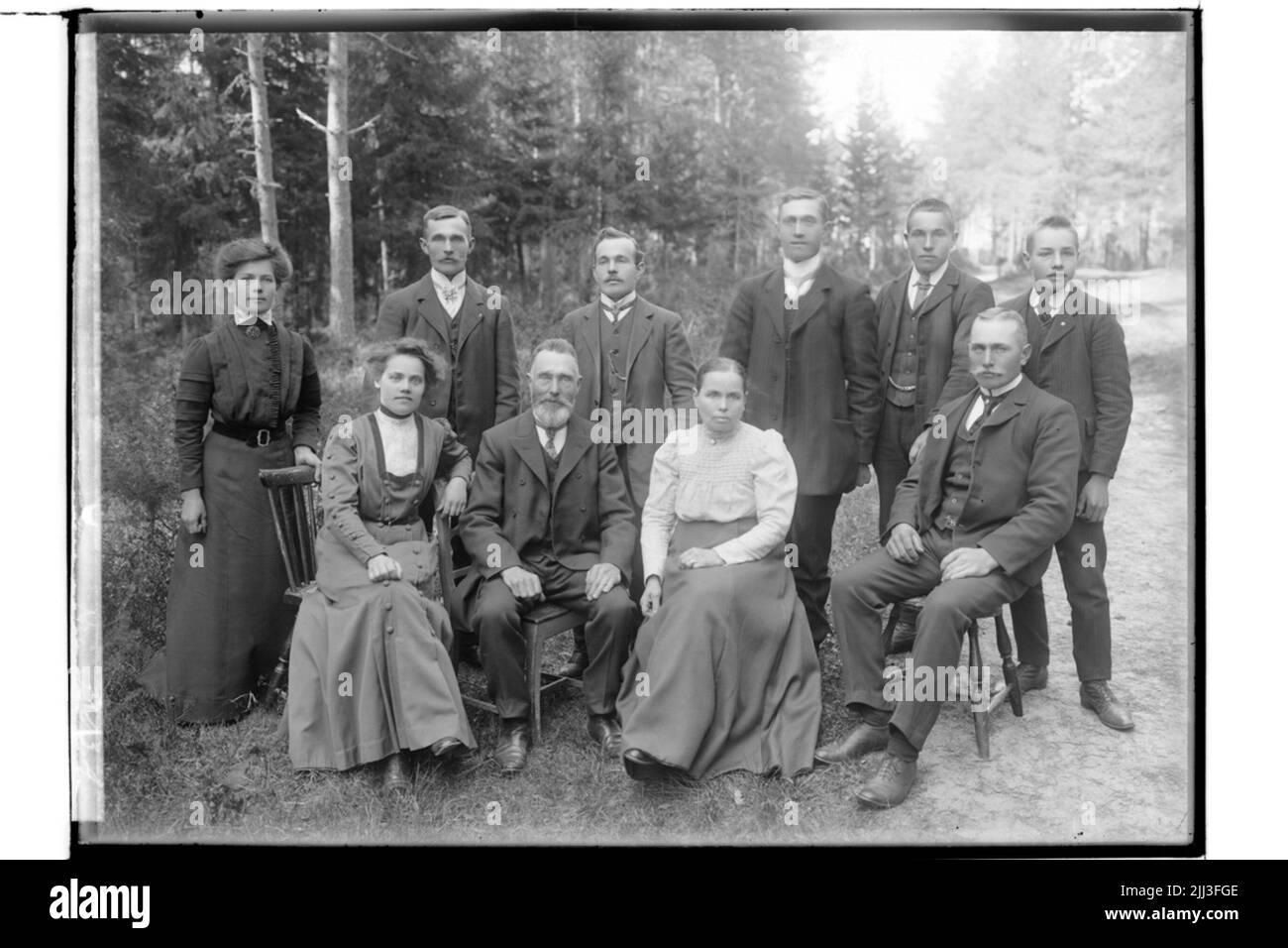 Gruppo familiare 10 persone.ago. Andersson Foto Stock