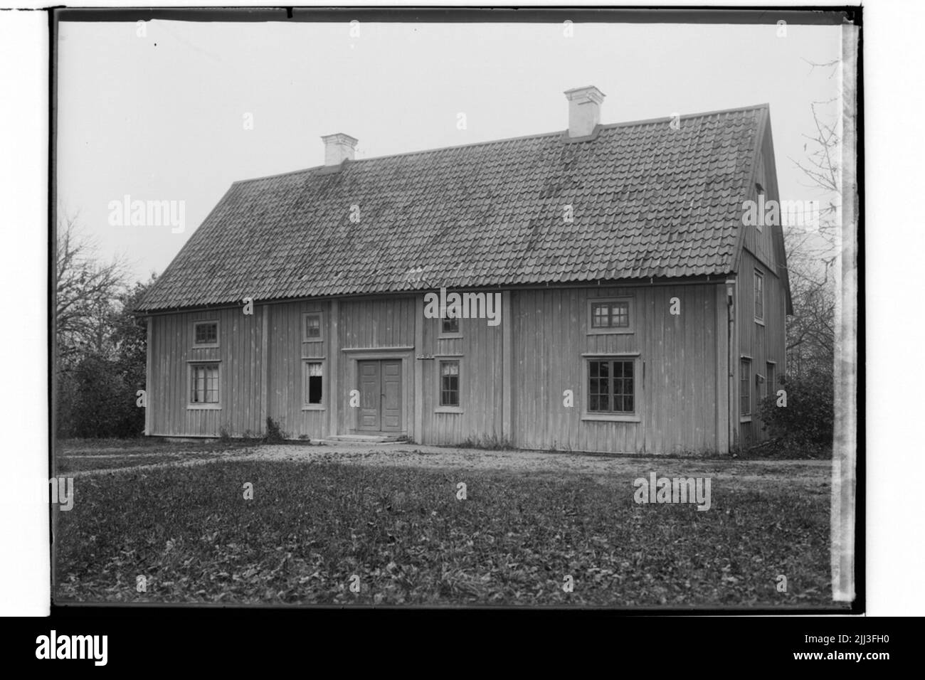Vecchio cartiera, edificio residenziale a un livello e mezzo in legno. Casa del campione di carta Karl Gillberg. Foto Stock