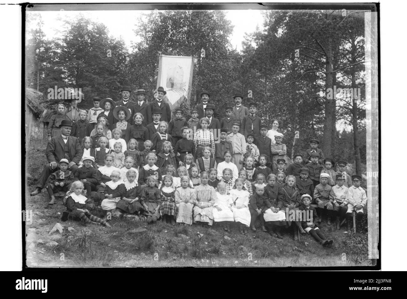 Almby Domenica Scuola, insegnante e students.Advin Andersson Foto Stock