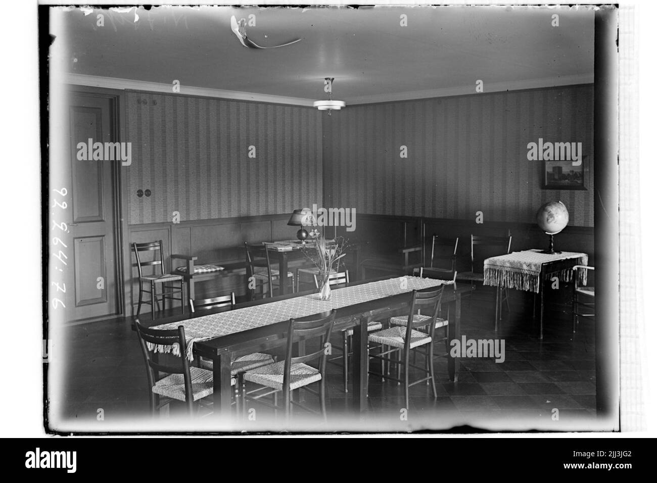 Sanatorio di Hålahult, interno, personale sala giorno a nord della metà. Foto Stock