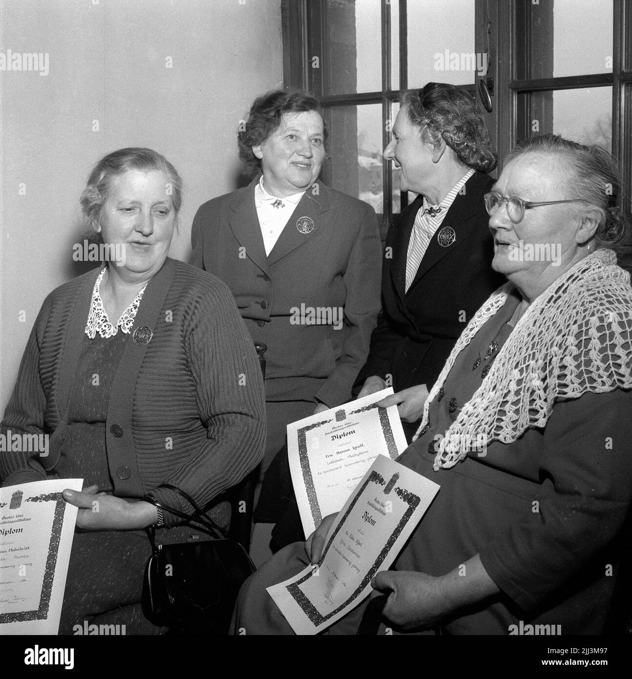 Casalinghe ricompensate. Marzo 1956. Foto Stock