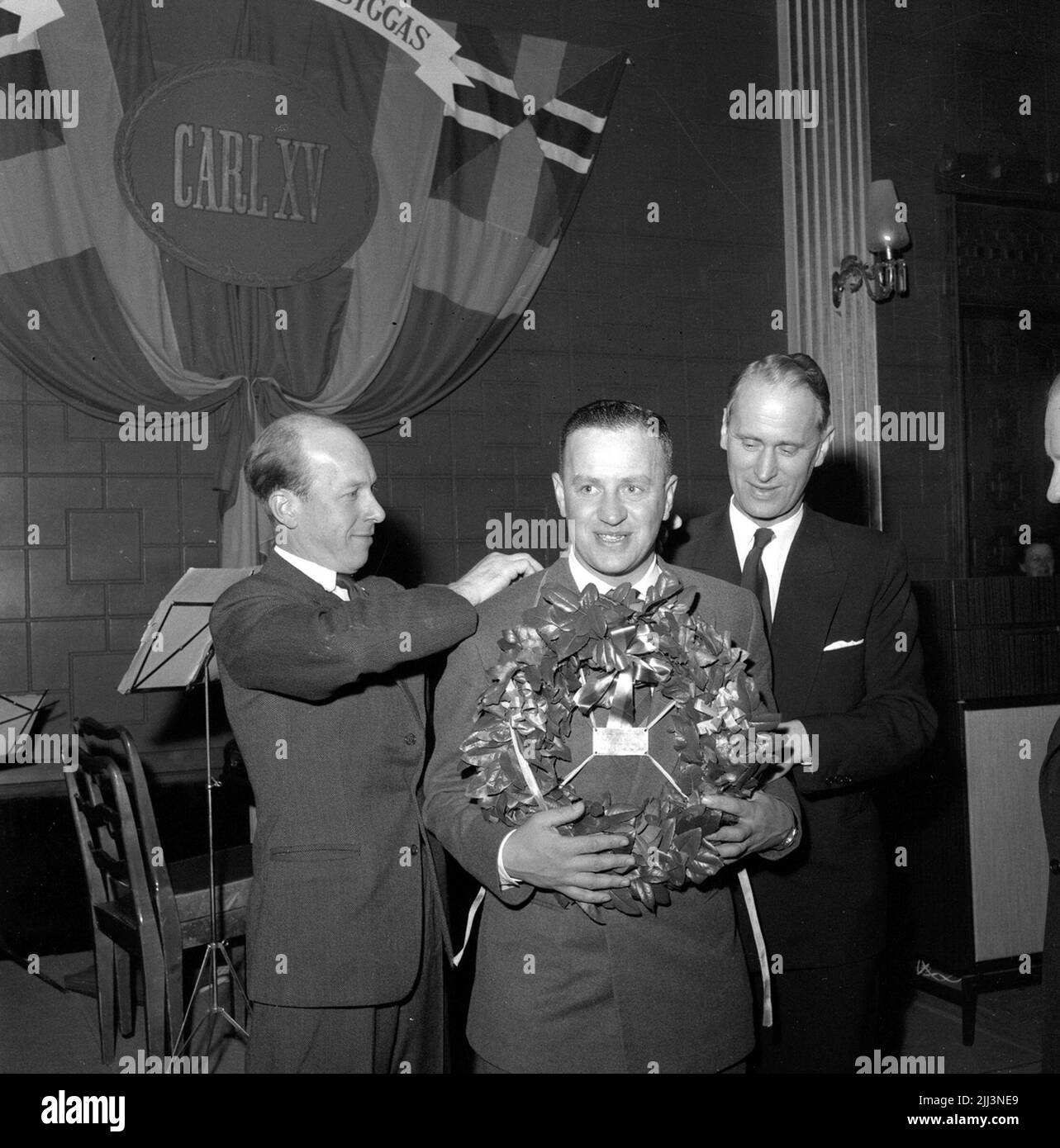 The Horse Owners' Association, Bengt Nilsson acclamato 20 ottobre 1958. Foto Stock