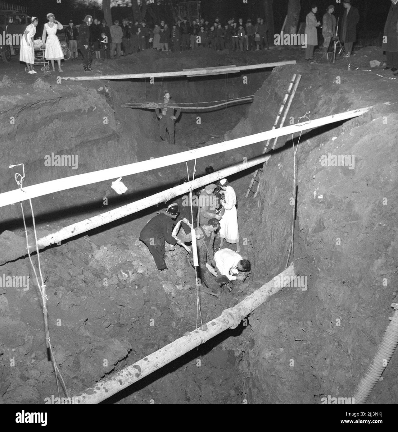 Incidente razziale all'unità laser.27 novembre 1958. Foto Stock