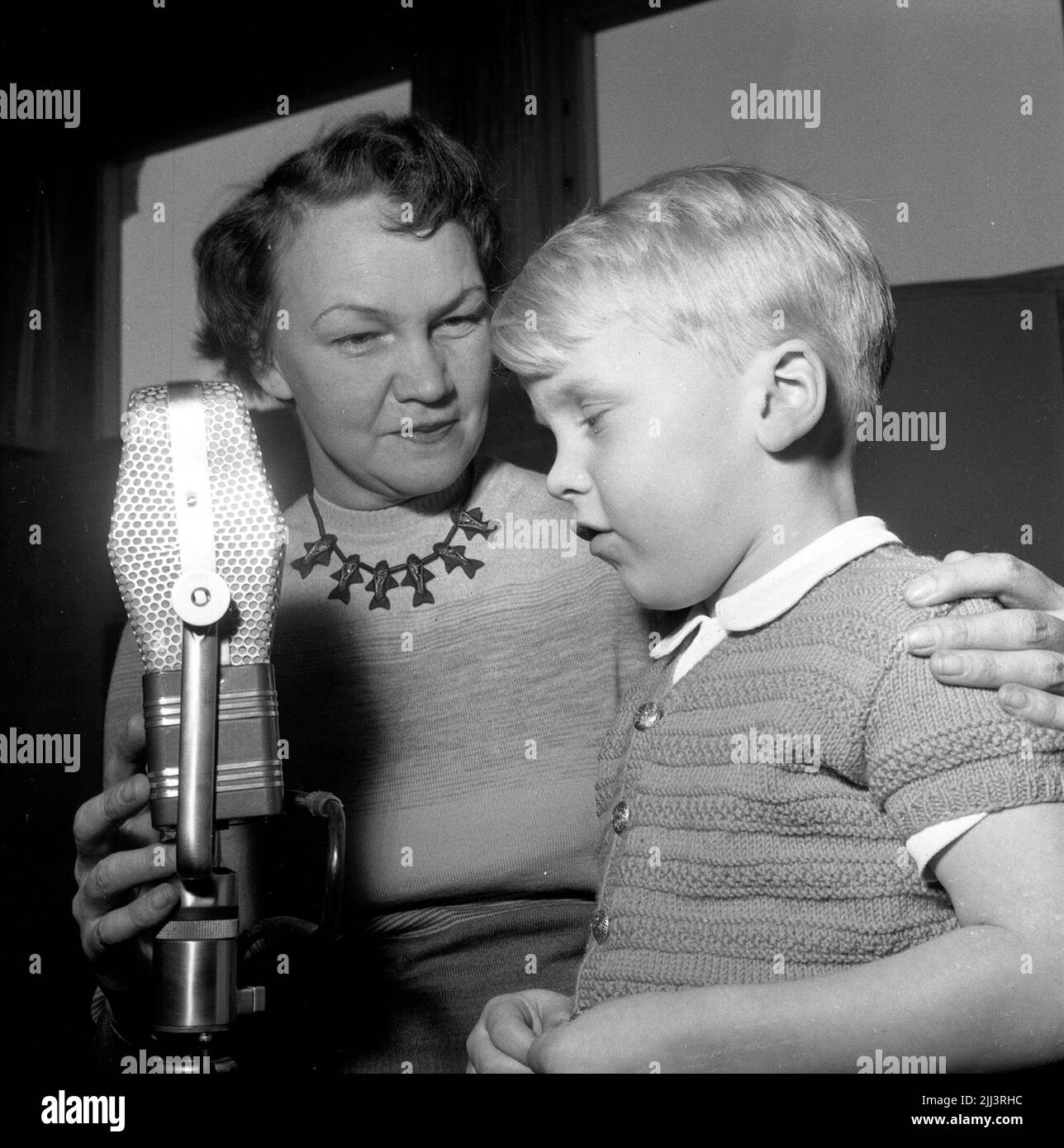 Programmi radio da Örebro.Mars 1956. Foto Stock