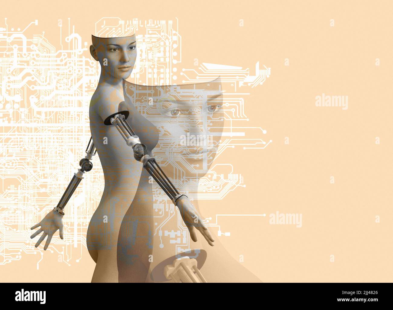 Intelligenza artificiale, illustrazione. Foto Stock