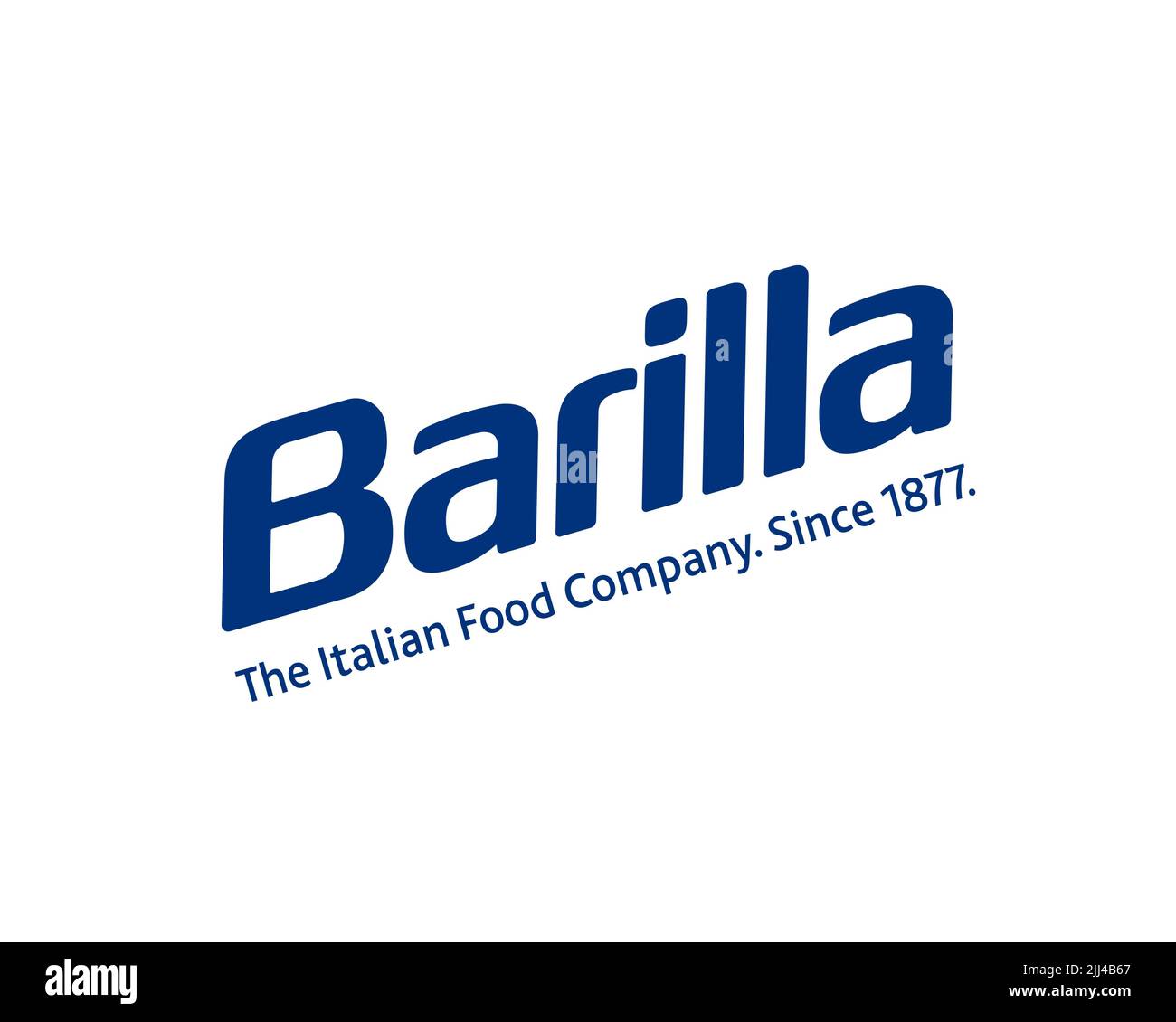 Barilla Company, logo ruotato, sfondo bianco Foto Stock