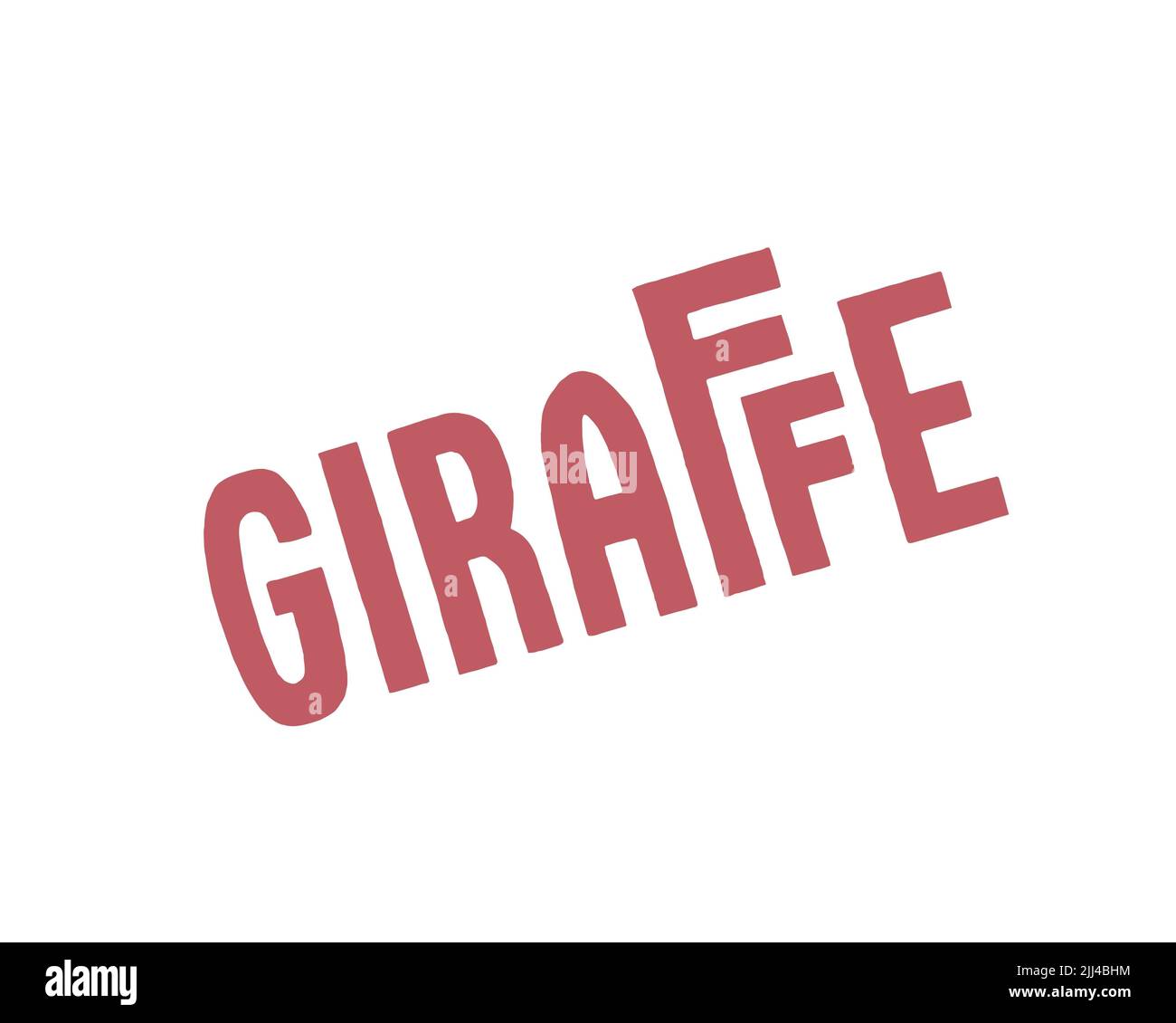 Giraffe World Kitchen, logo Gedrehtes, Weisser Hintergrund Foto Stock