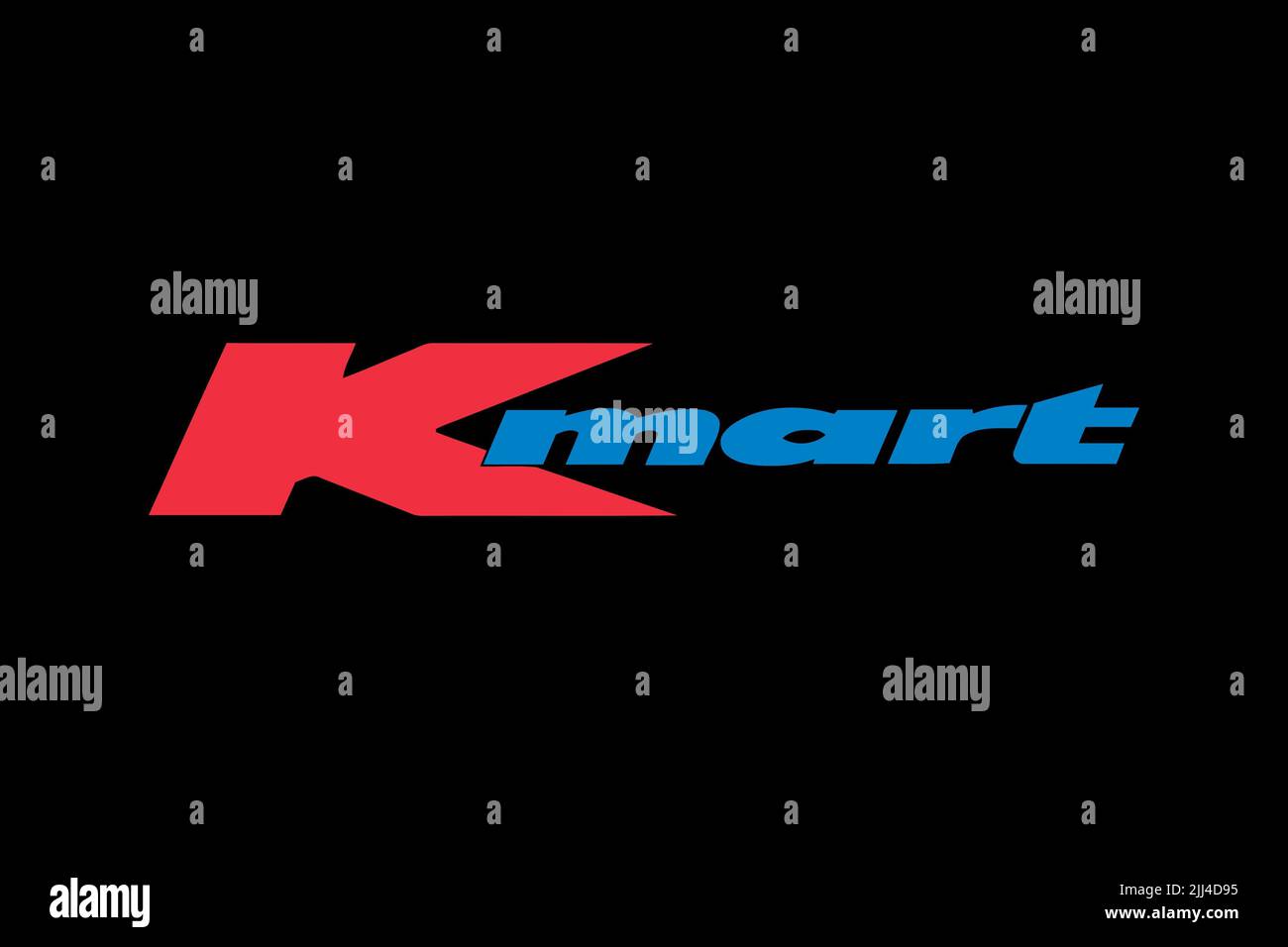 Kmart Australia, logo, sfondo nero Foto Stock