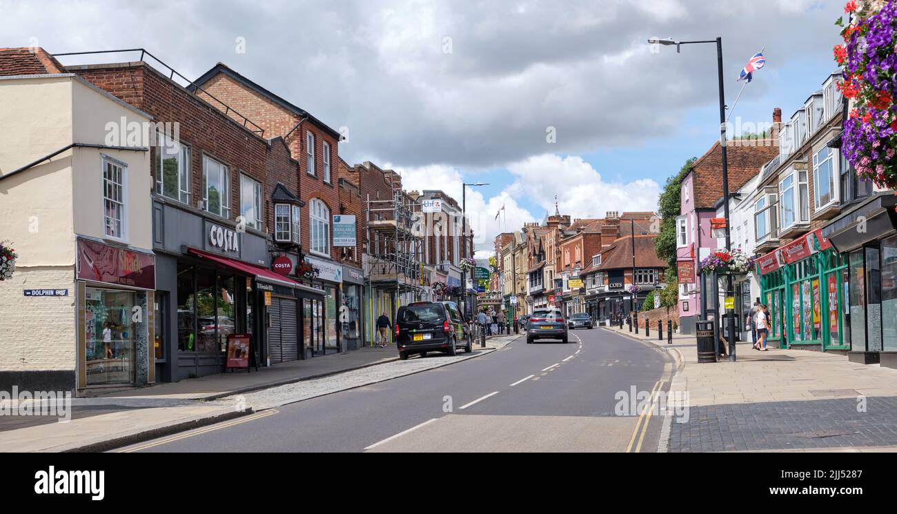 Vista sulla strada Maldon Essex Foto Stock