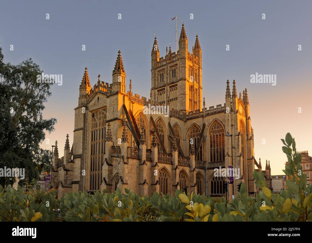 Bagnetto bagliore dorato Foto Stock