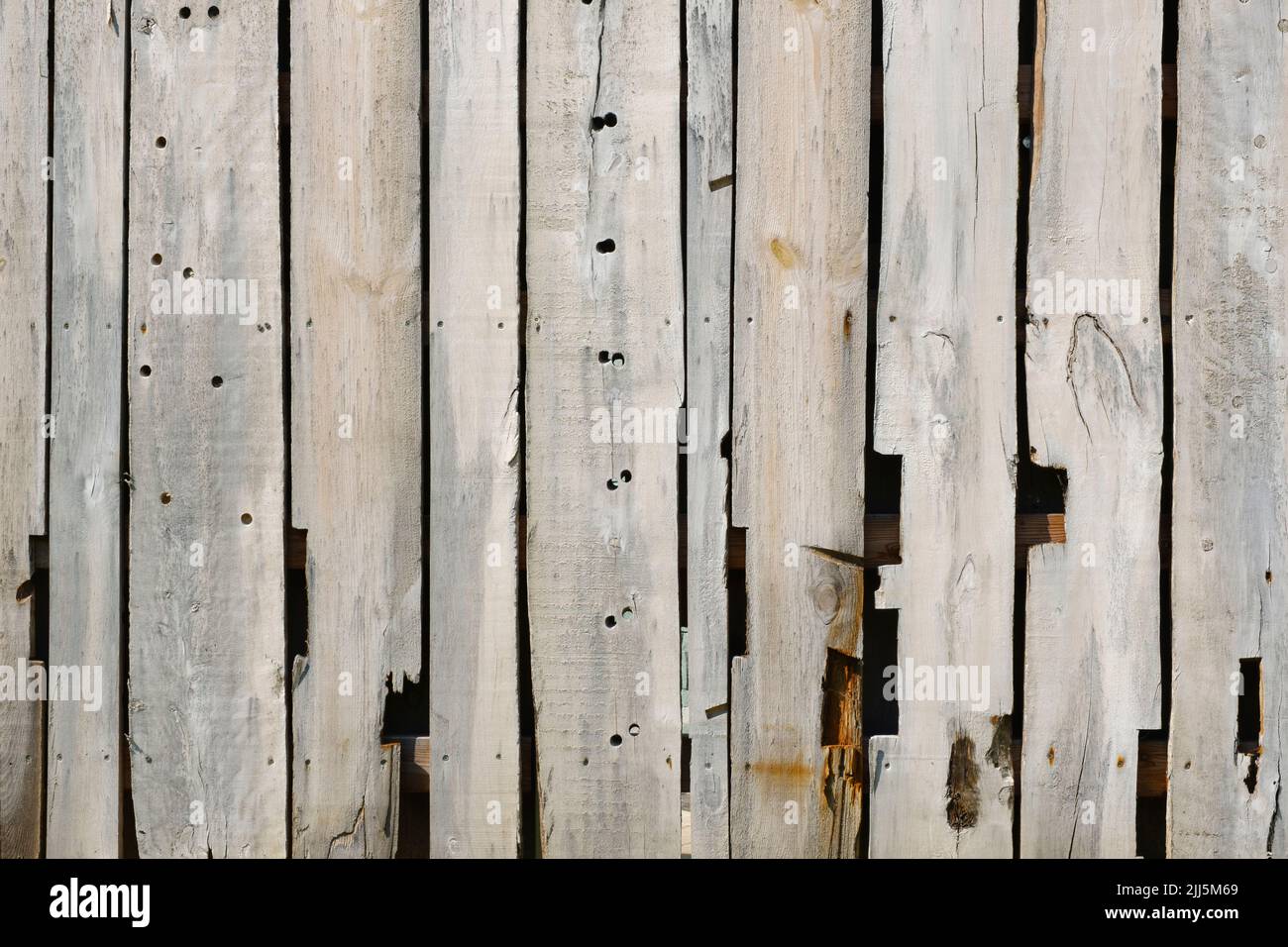 Superficie di muro di legno fatto di assi Foto Stock