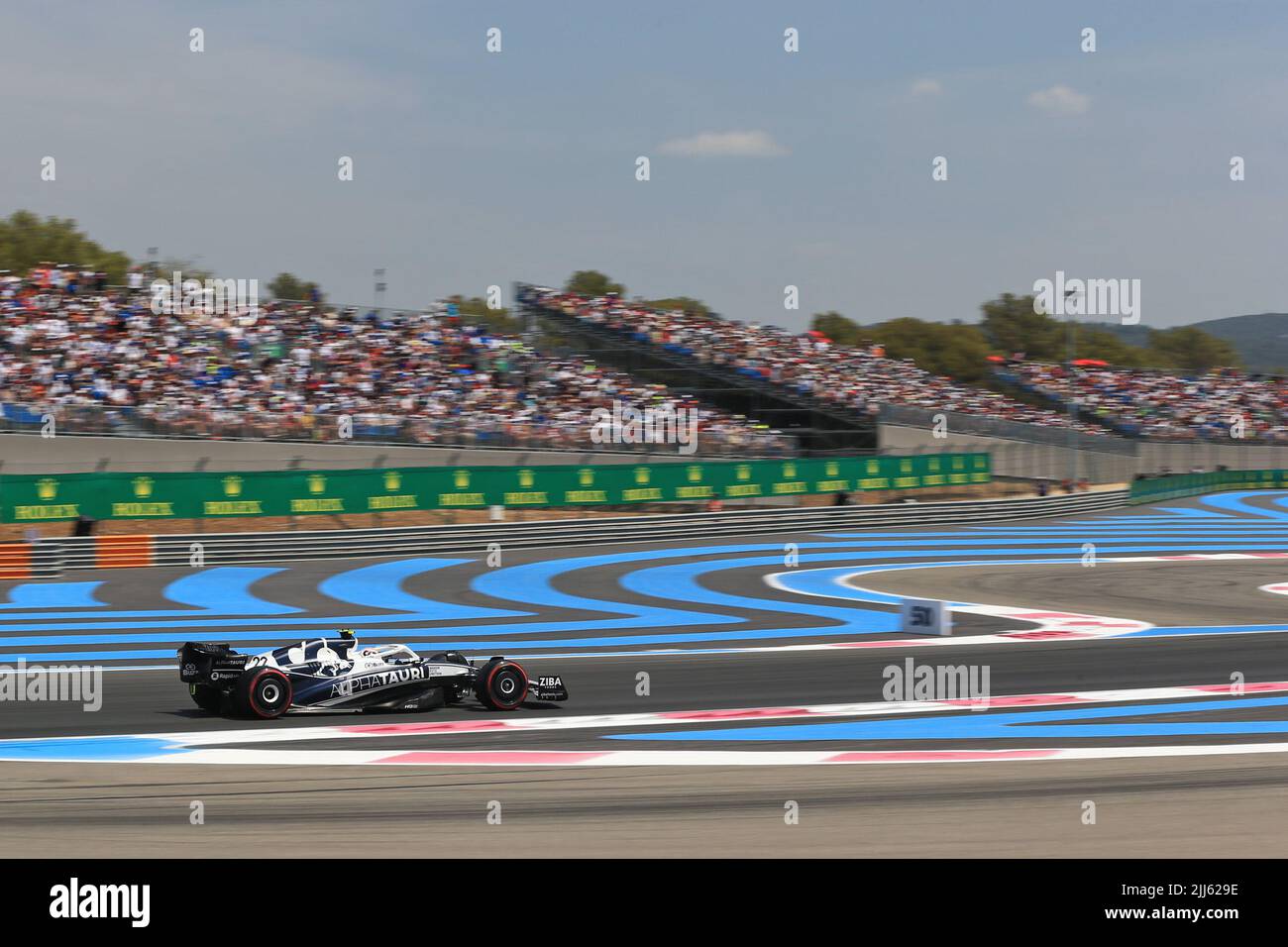 23rd luglio 2022; circuito Paul Ricard, le Castellet, Marsiglia, Francia: Gran Premio di Francia F1, sessioni di qualificazione: Scuderia AlphaTauri, Yuki Tsunoda Foto Stock