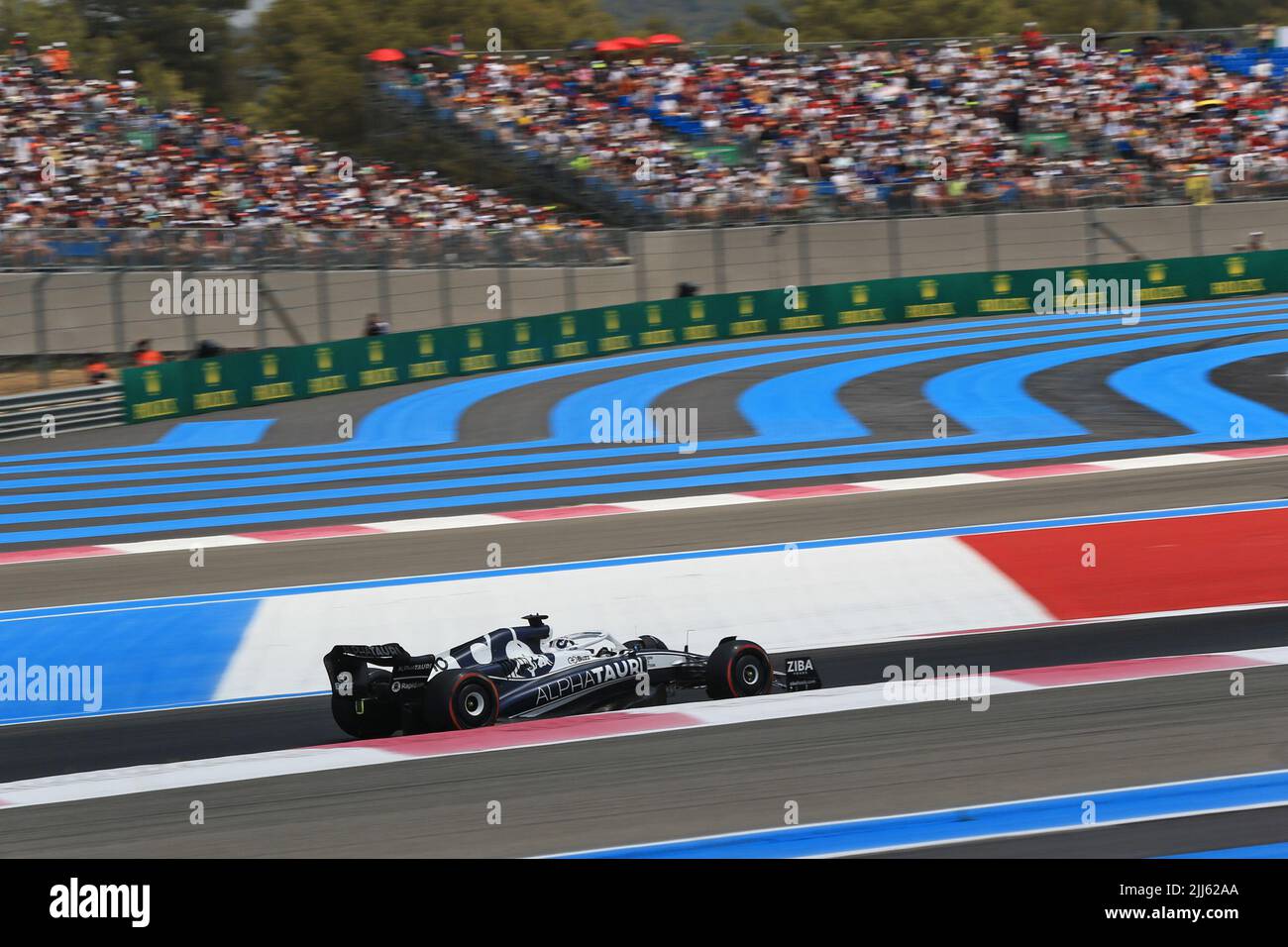 23rd luglio 2022; circuito Paul Ricard, le Castellet, Marsiglia, Francia: F1 Gran Premio di Francia, sessioni di qualificazione: Scuderia AlphaTauri, Pierre Gasly Foto Stock