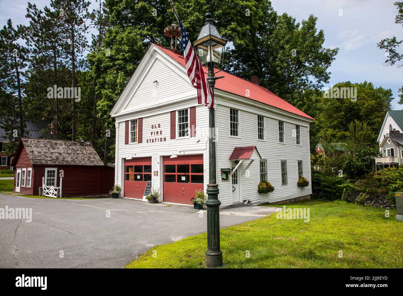 La vecchia stazione dei vigili del fuoco a Grafton, Vermont, Stati Uniti US VT New England Foto Stock
