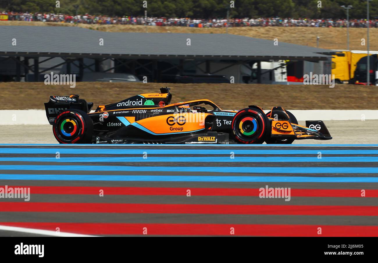 Le Castellet, Francia. 23rd luglio 2022. LE CASTELLET, FRANCIA, circuito Paul Ricard; #3, Daniel RICCIARDO, AUS, McLaren F1 Team, MCL35M, Mercedes Engine, Credit: SPP Sport Press Photo. /Alamy Live News Foto Stock
