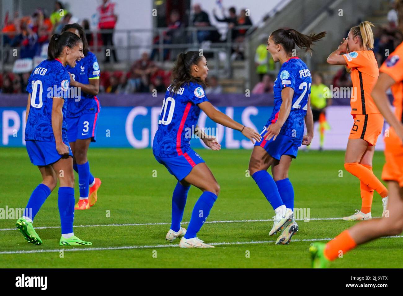 ROTHERHAM, REGNO UNITO - LUGLIO 23: Durante la Quarter Final - UEFA Women's EURO 2022 match tra Francia e Olanda allo stadio di New York il 23 luglio 2022 a Rotherham, Regno Unito (Foto di Joris Verwijst/Orange Pictures) Foto Stock