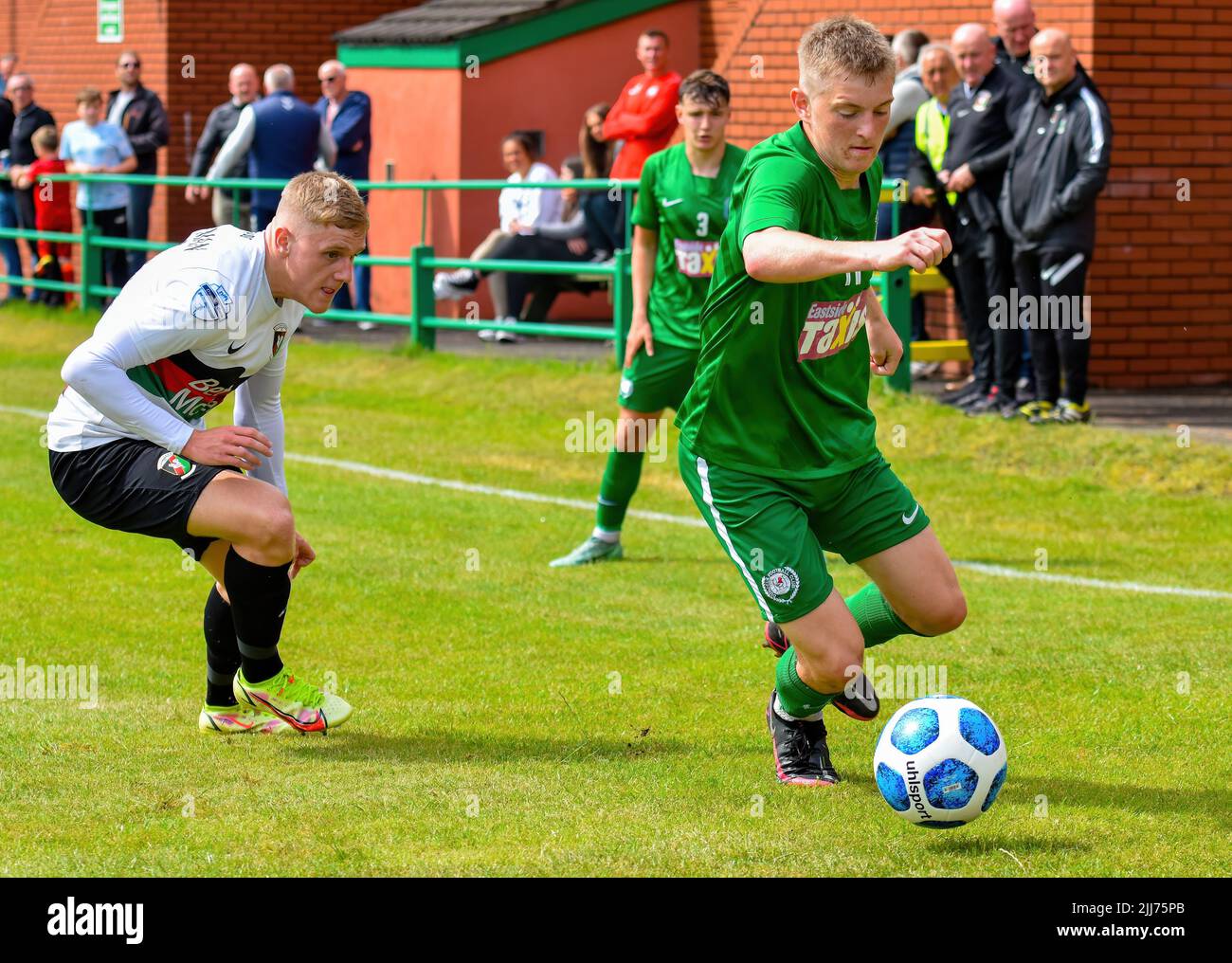 Dundela Vs Glentoran (Pre-Season friendly) Wilgar Park, Belfast, 23/07/22 Foto Stock