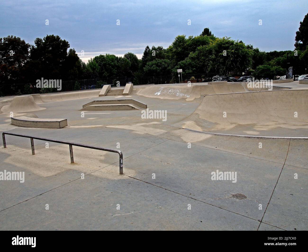 Skate Park nel William Cann Civic Center di Union City, California Foto Stock