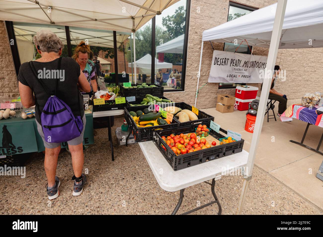 Mercato agricolo heirloom settimanale a Green Valley, Arizona. Foto Stock
