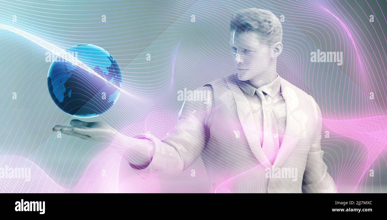 Contenuto multimediale digitale su Internet o Web Foto Stock