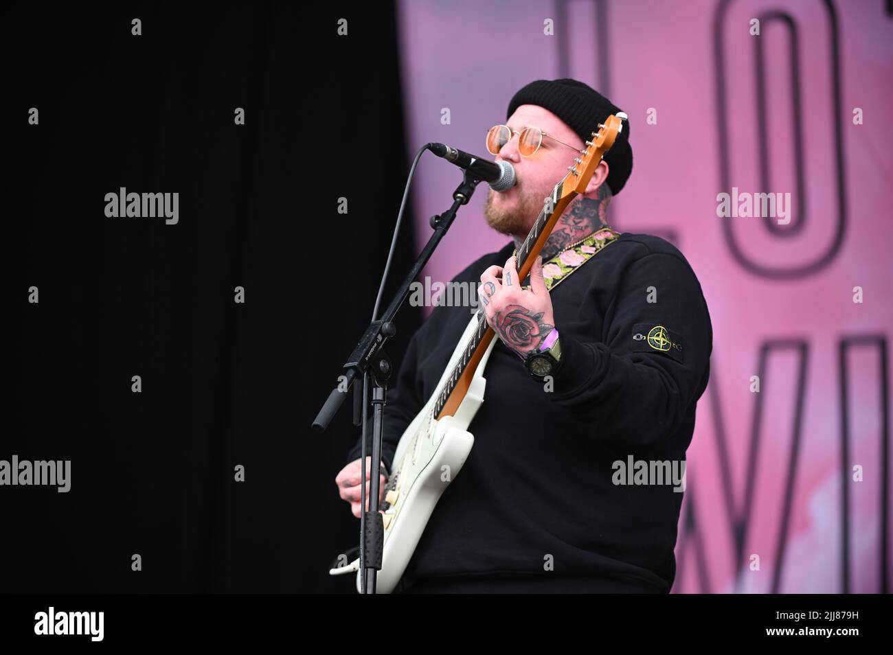 Vincitori della lotteria che si esibiscono al Tramlines Festival , UK , 23.07.2022 Foto Stock