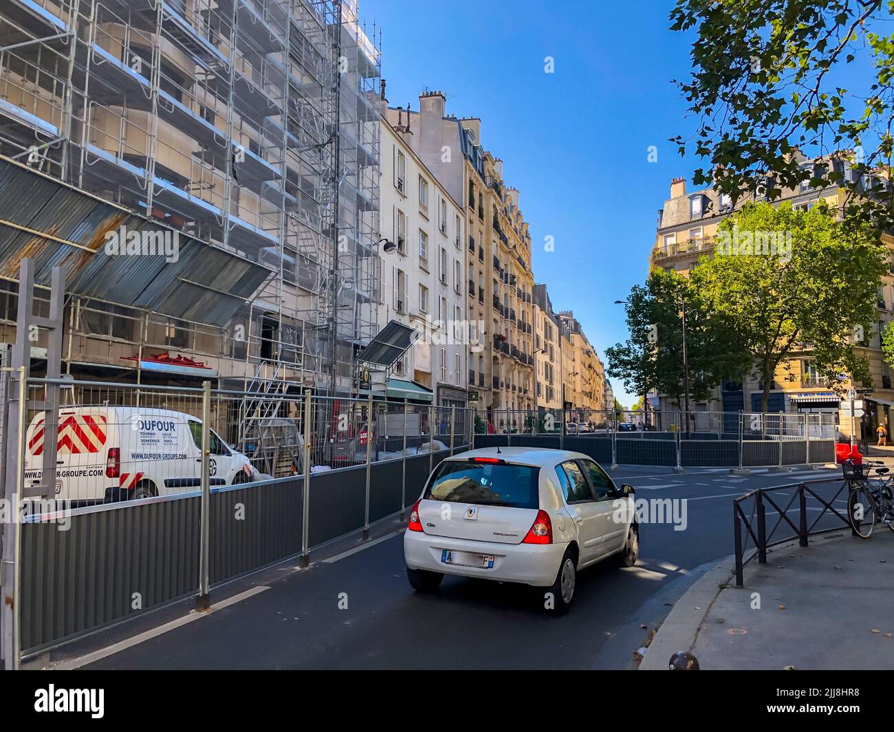 Parigi, Francia, bloccato, scena di strada, cantiere, Estate 2022 Foto Stock