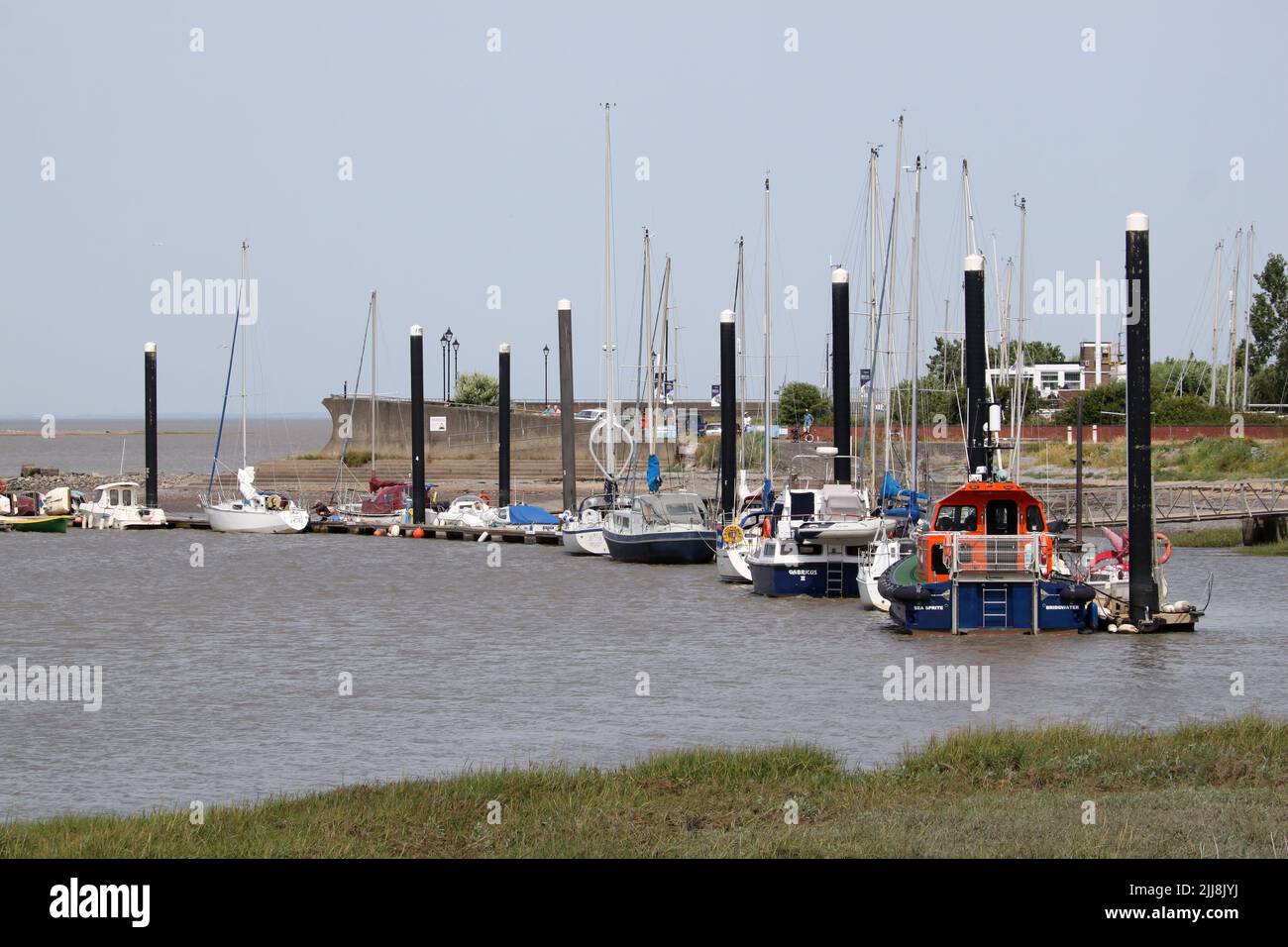 Burnham-on-Sea Yacht e Sailing Club, South Esplanade, Burnham-on-Sea, Sedgemoor, Somerset, Inghilterra, Gran Bretagna, Regno Unito, Regno Unito, Europa Foto Stock