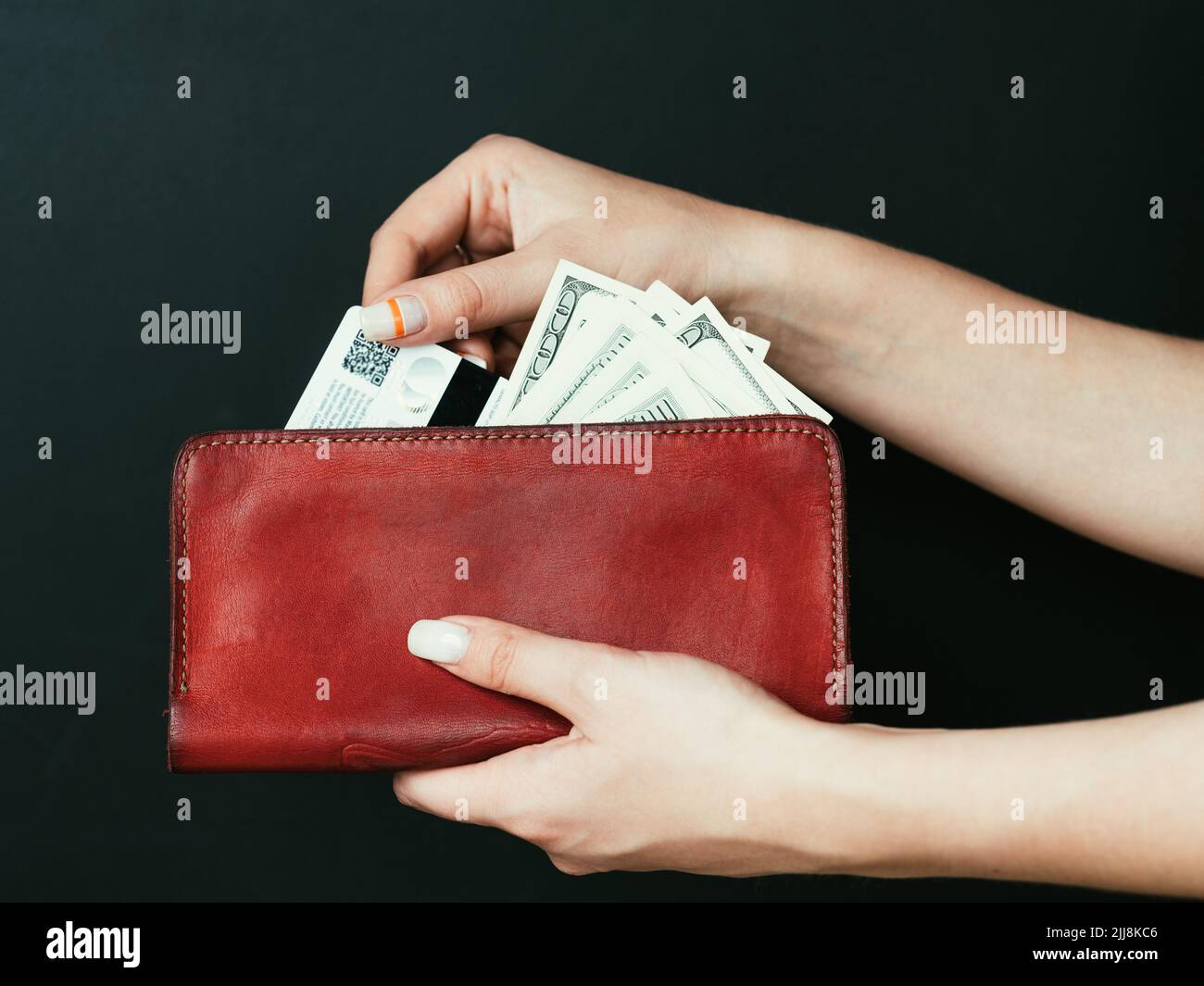 gestione di denaro shopping spesa portafoglio contanti Foto Stock