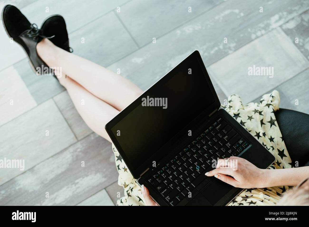 computer portatile indipendente per lavoro da remoto Foto Stock