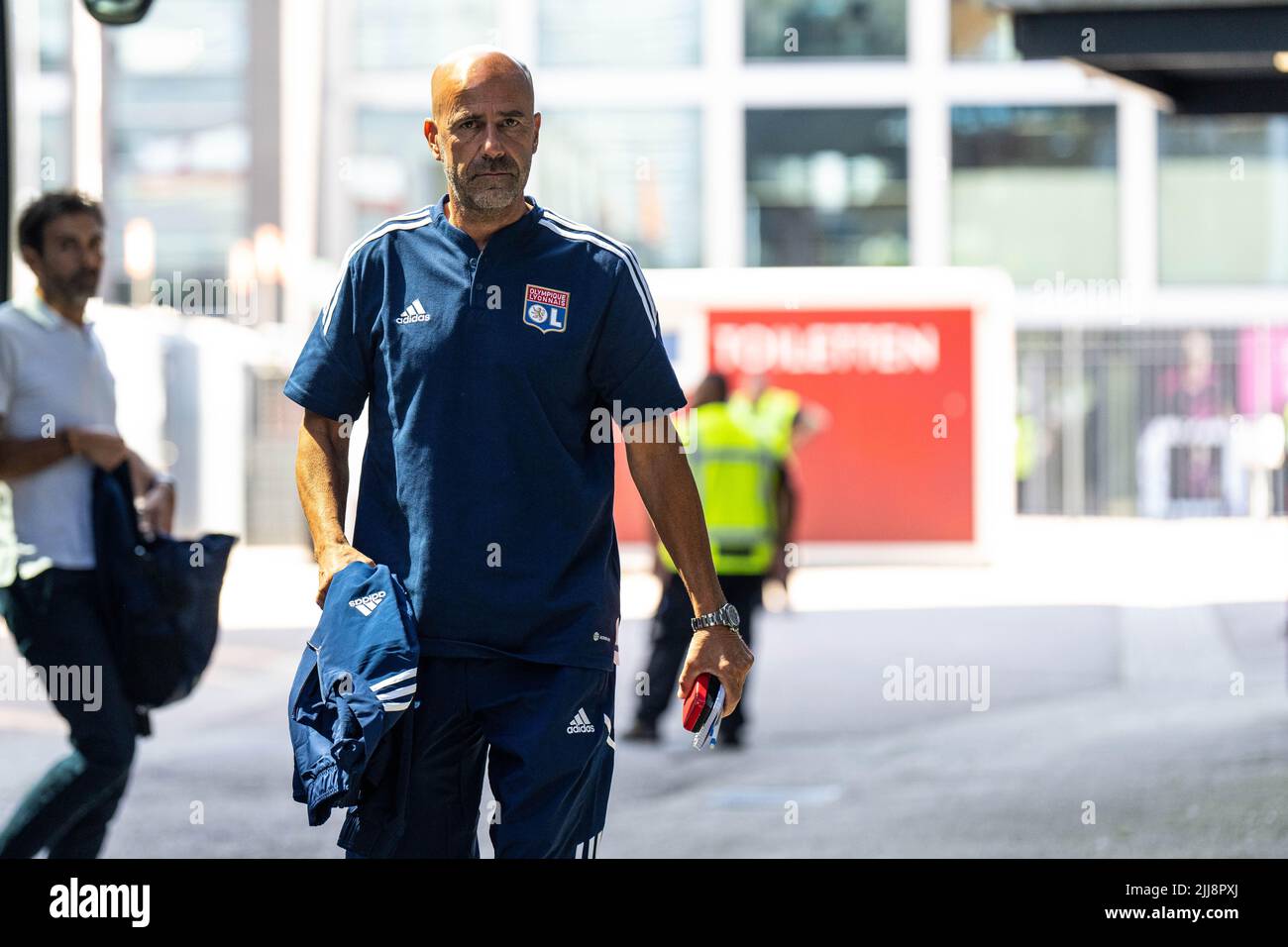 Rotterdam - Peter Bosz dell'Olympique Lyon prima della partita tra Feyenoord e Olympique Lyon allo Stadion Feijenoord De Kuip il 24 luglio 2022 a Rotterdam, Paesi Bassi. (Da Box a Box Pictures/Yannick Verhoeven) Foto Stock