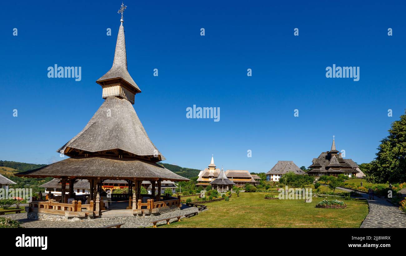 Il Monastero di Barsana nelle Maramures in Romania Foto Stock