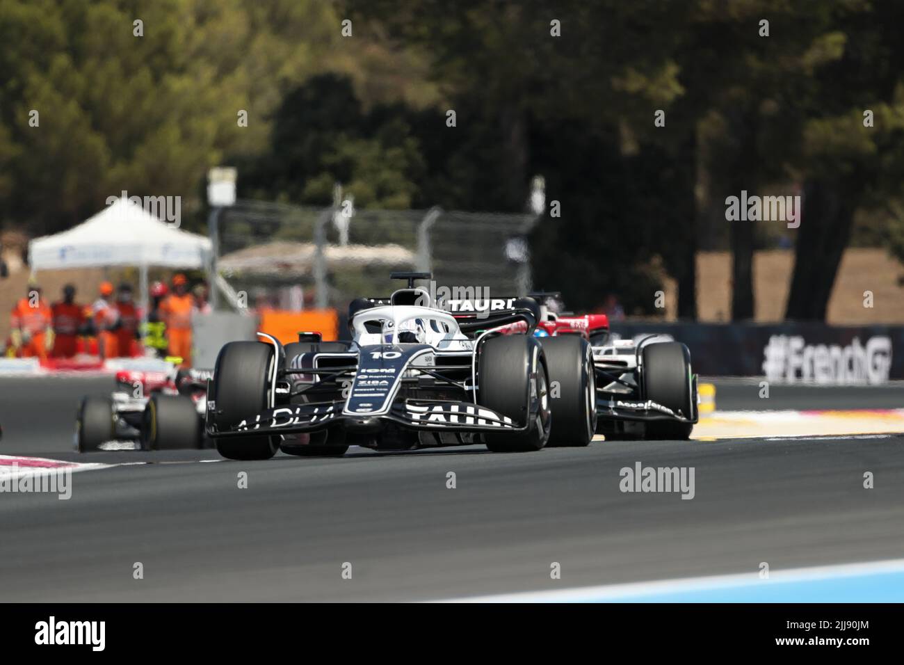 Provence Alpes Cote d Azur, Francia: 24th luglio 2022; circuito Paul Ricard, le Castellet, Marsiglia, Francia: Gran Premio di Francia F1, Race Day: Scuderia AlphaTauri, Pierre Gasly Foto Stock