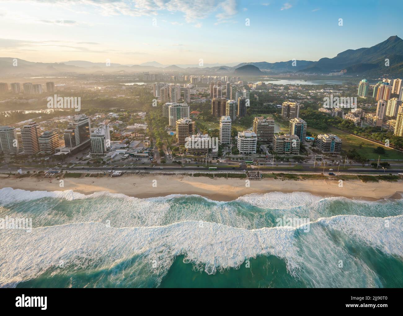 Veduta aerea di barra da Tijuca - Rio de Janeiro, Brasile Foto Stock