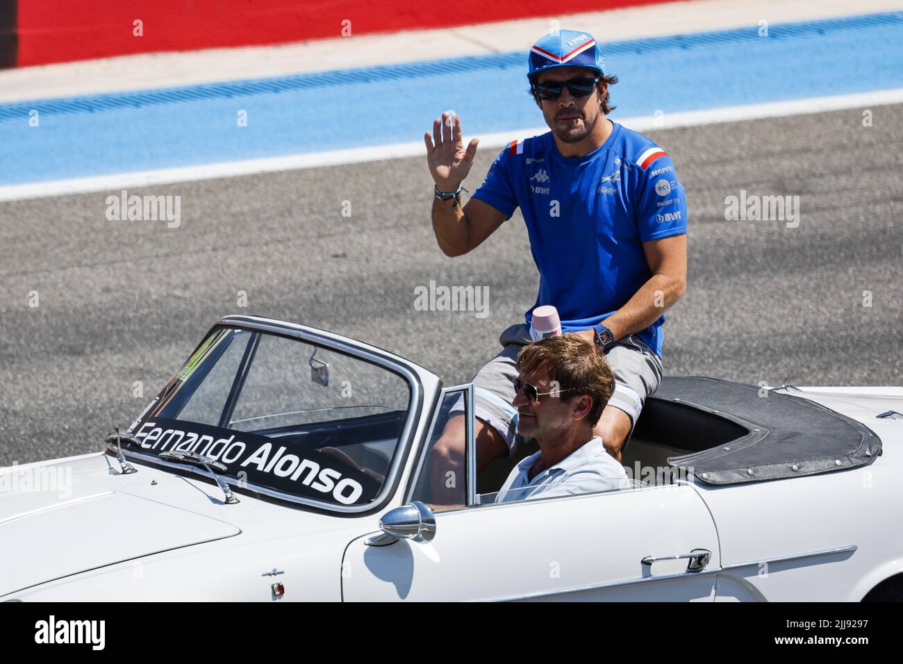 Nel corso della Formula 1 Lenovo Grand Prix de France, Gran Premio di Francia 2022, 12th round del FIA Formula uno World Championship 2022 dal 22 al 24 luglio 2022 sul circuito Paul Ricard, a le Castellet, Francia - Foto: Julien Delfosse / DPPI/DPPI/LiveMedia Foto Stock