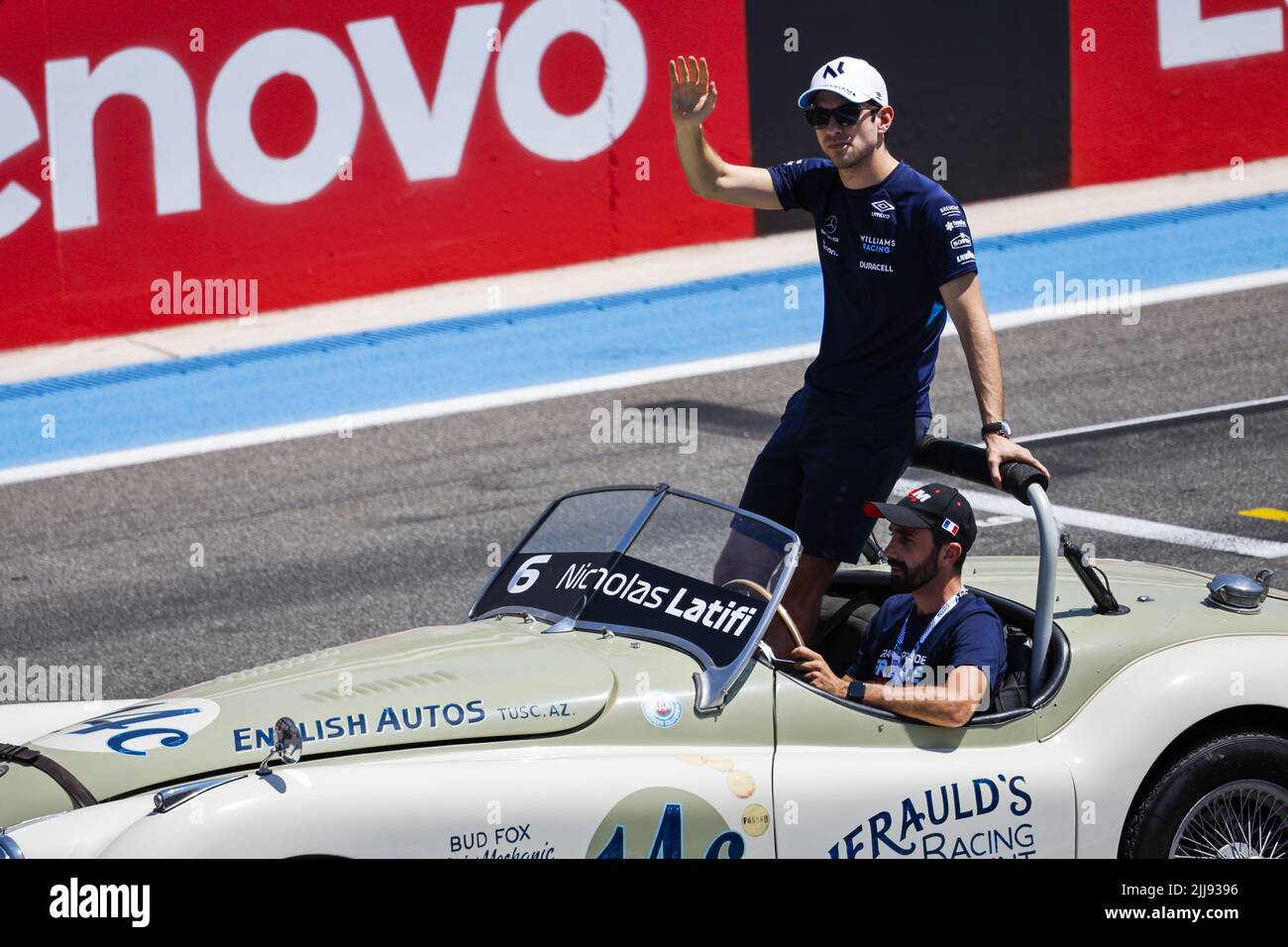 Nel corso della Formula 1 Lenovo Grand Prix de France, Gran Premio di Francia 2022, 12th round del FIA Formula uno World Championship 2022 dal 22 al 24 luglio 2022 sul circuito Paul Ricard, a le Castellet, Francia - Foto: Julien Delfosse / DPPI/DPPI/LiveMedia Foto Stock