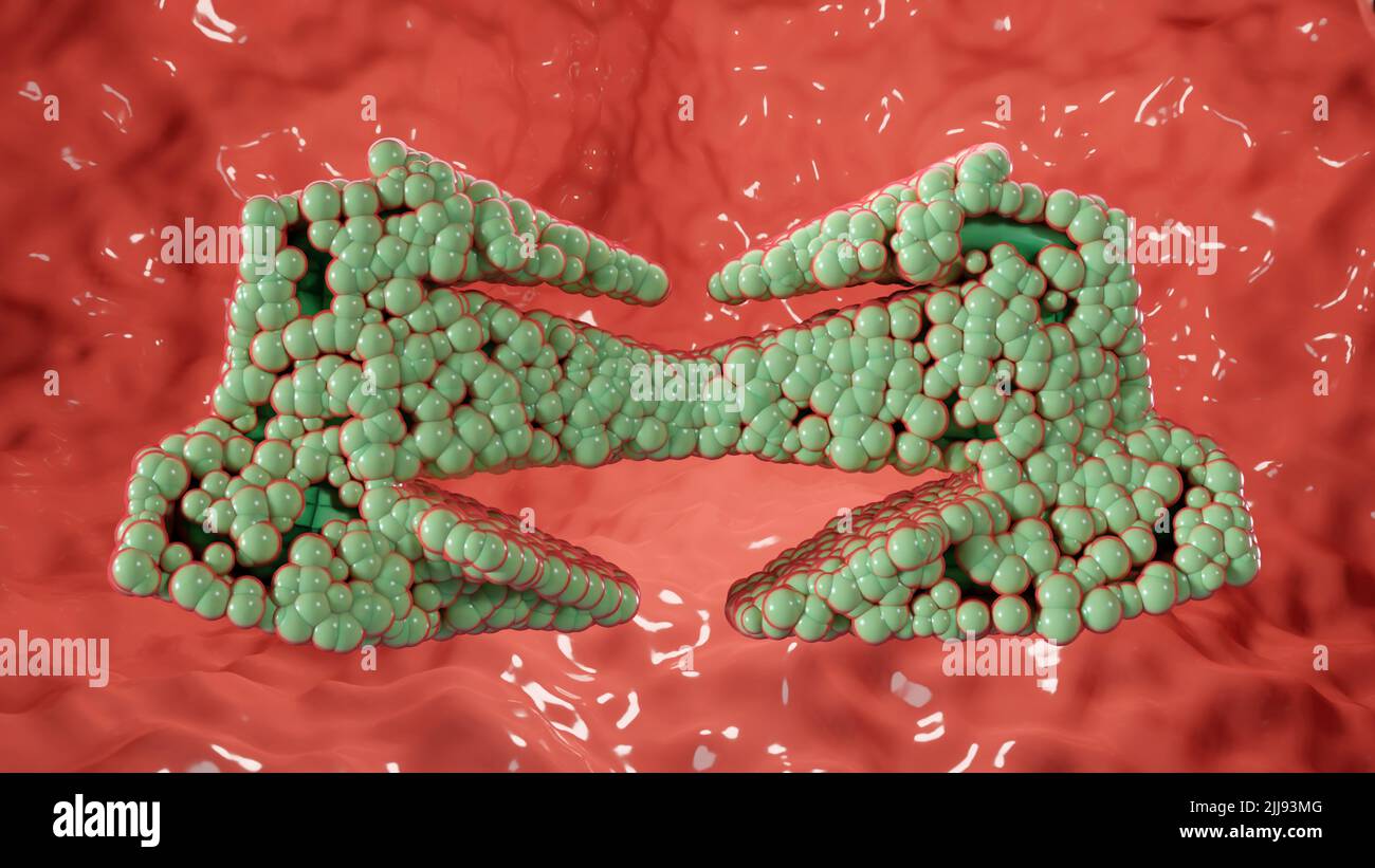 Molecola di farmaco del diabete di Alogliptin. Dipeptidil peptidasi 4 (DPP-4) o classe di gliptin di farmaci antidiabetici 4 Foto Stock