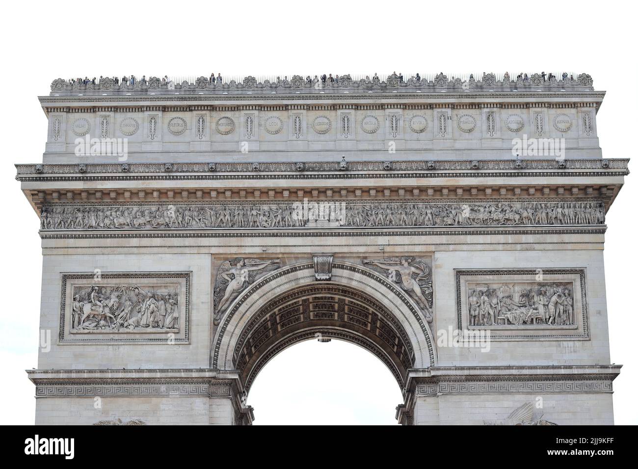 PARIGI, FRANCIA - 10 GIUGNO 2019: Vista sulla strada dell'Arco di Trionfo, Arco di Trionfo, Parigi, Francia Foto Stock