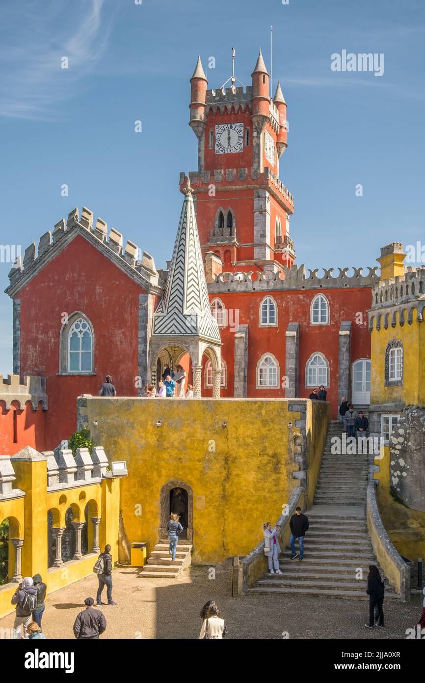 Colorato Palácio pena a Sintra, Portogallo Foto Stock